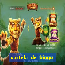 cartela de bingo pra imprimir