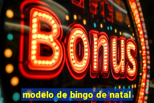 modelo de bingo de natal