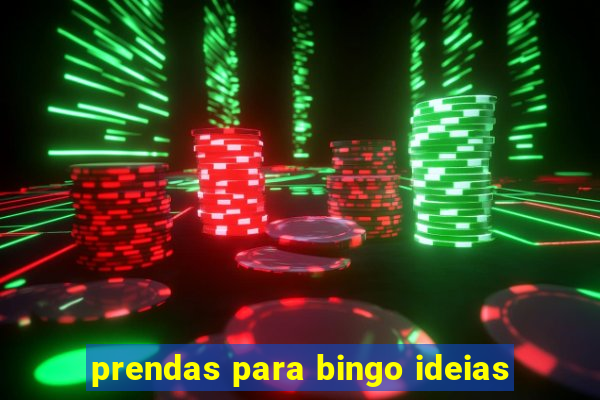 prendas para bingo ideias