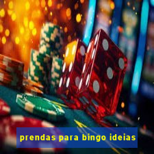 prendas para bingo ideias