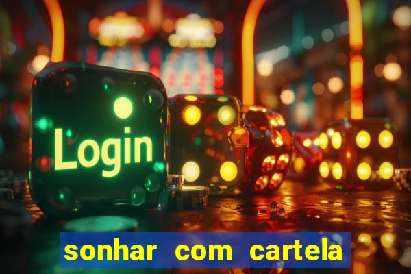sonhar com cartela de bingo